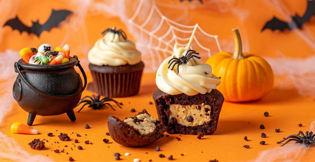 Cupcakes "Cœur de Dough" et Araignée